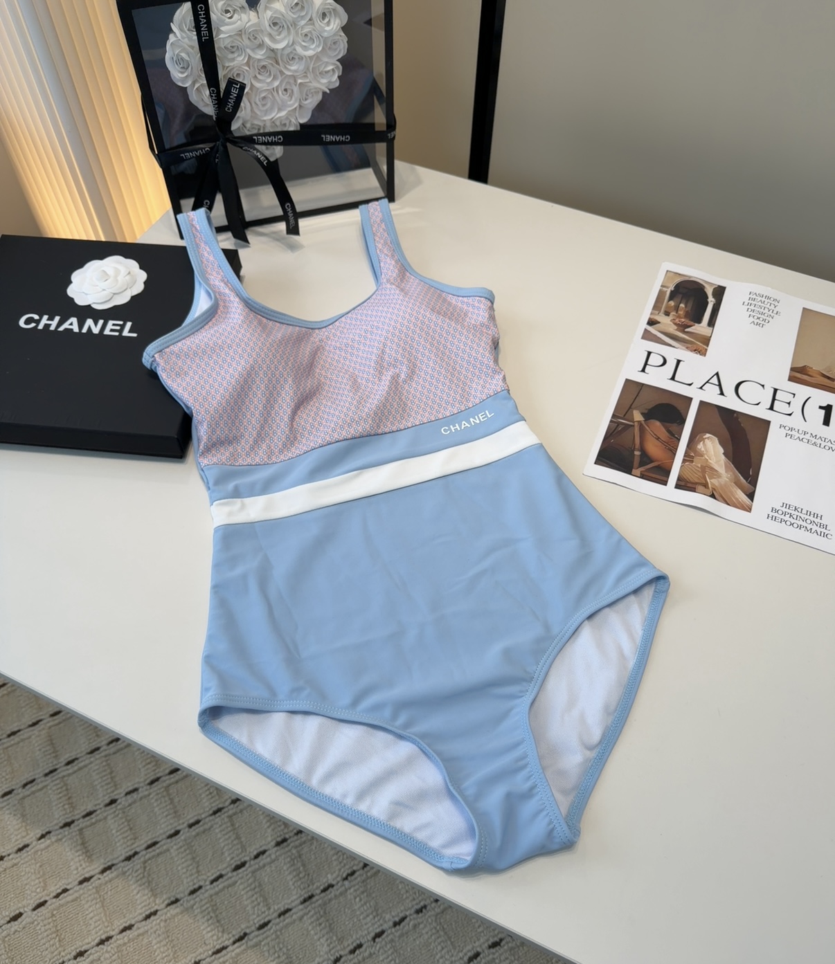 香奈儿泳衣，上身显瘦而且好看！穿着很洋气😍SML