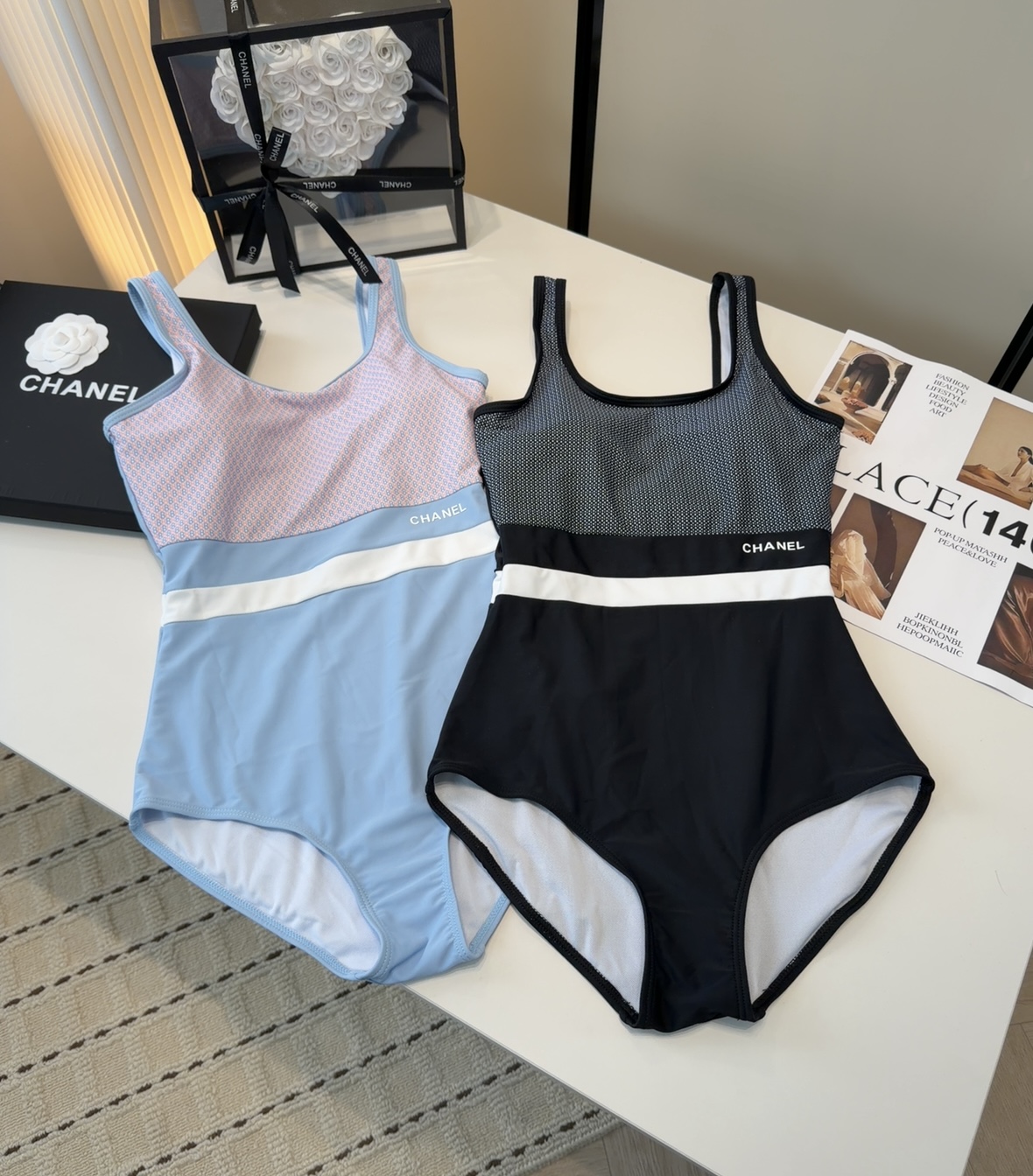 香奈儿泳衣，上身显瘦而且好看！穿着很洋气😍SML