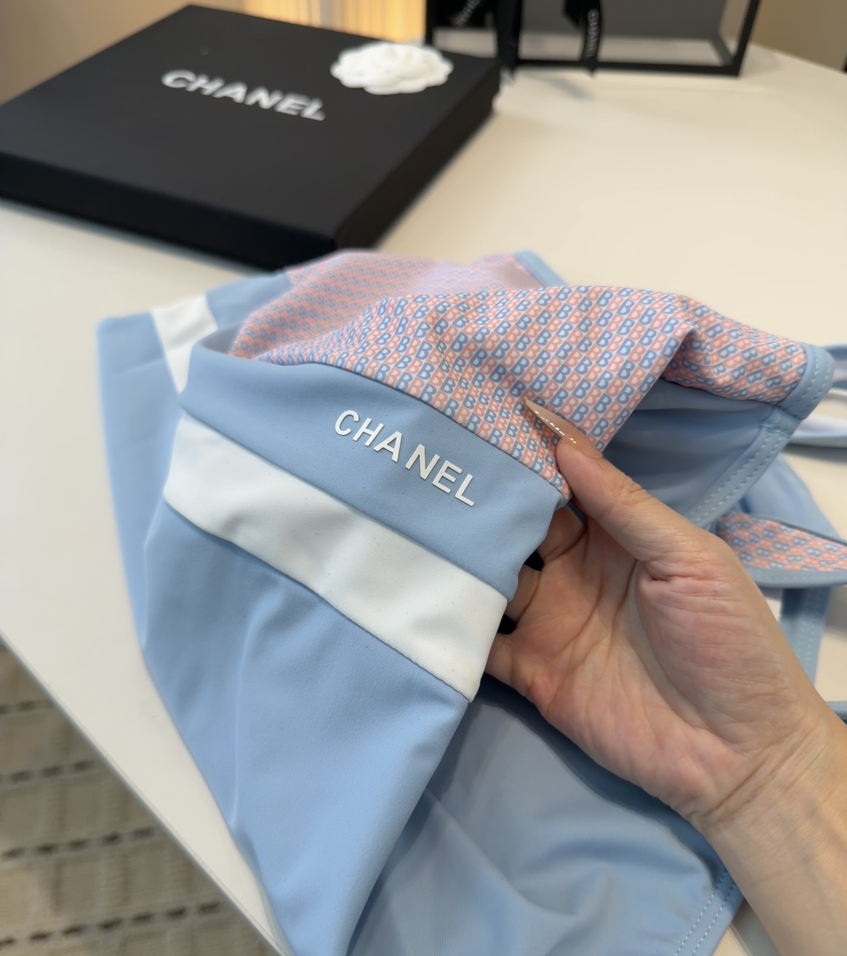 香奈儿泳衣，上身显瘦而且好看！穿着很洋气😍SML