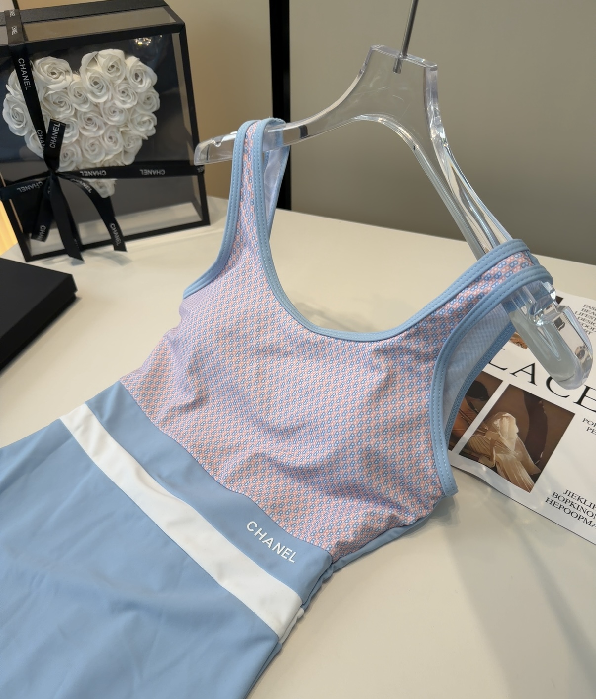 香奈儿泳衣，上身显瘦而且好看！穿着很洋气😍SML