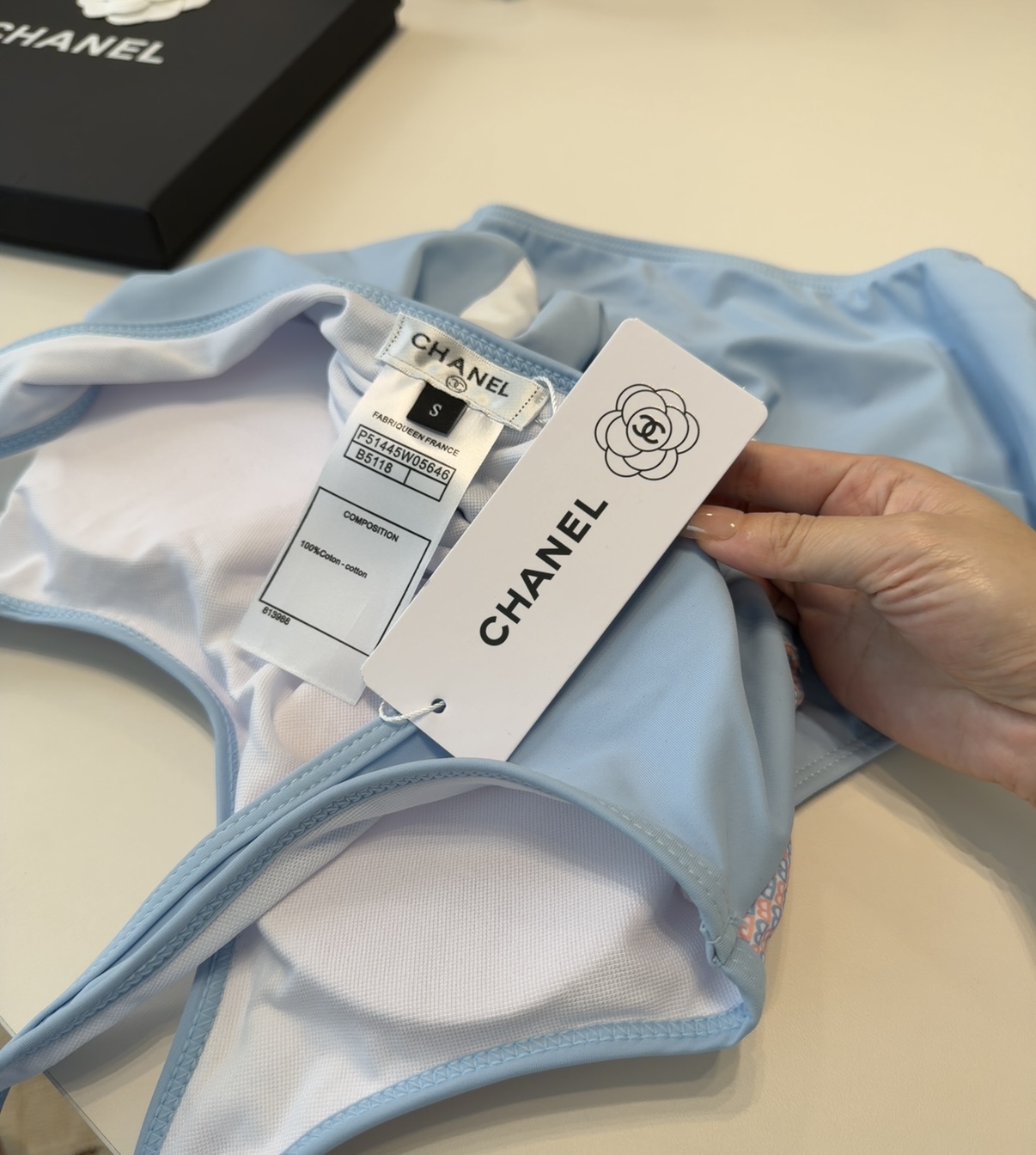 香奈儿泳衣，上身显瘦而且好看！穿着很洋气😍SML