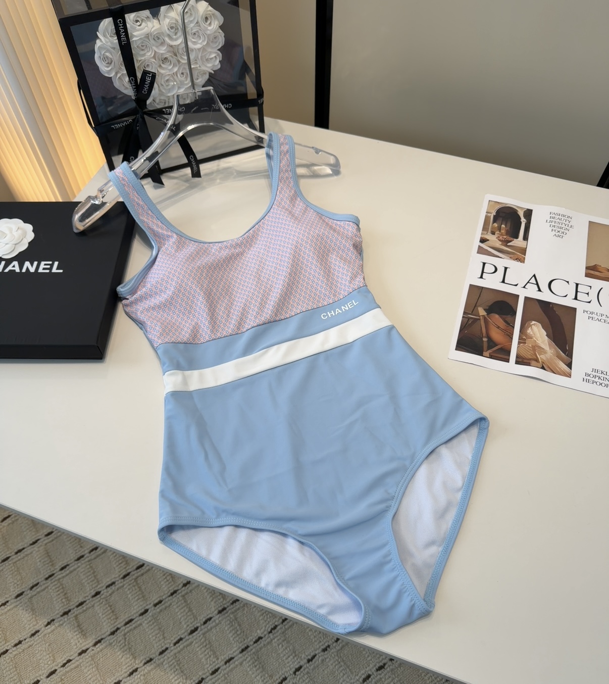 香奈儿泳衣，上身显瘦而且好看！穿着很洋气😍SML