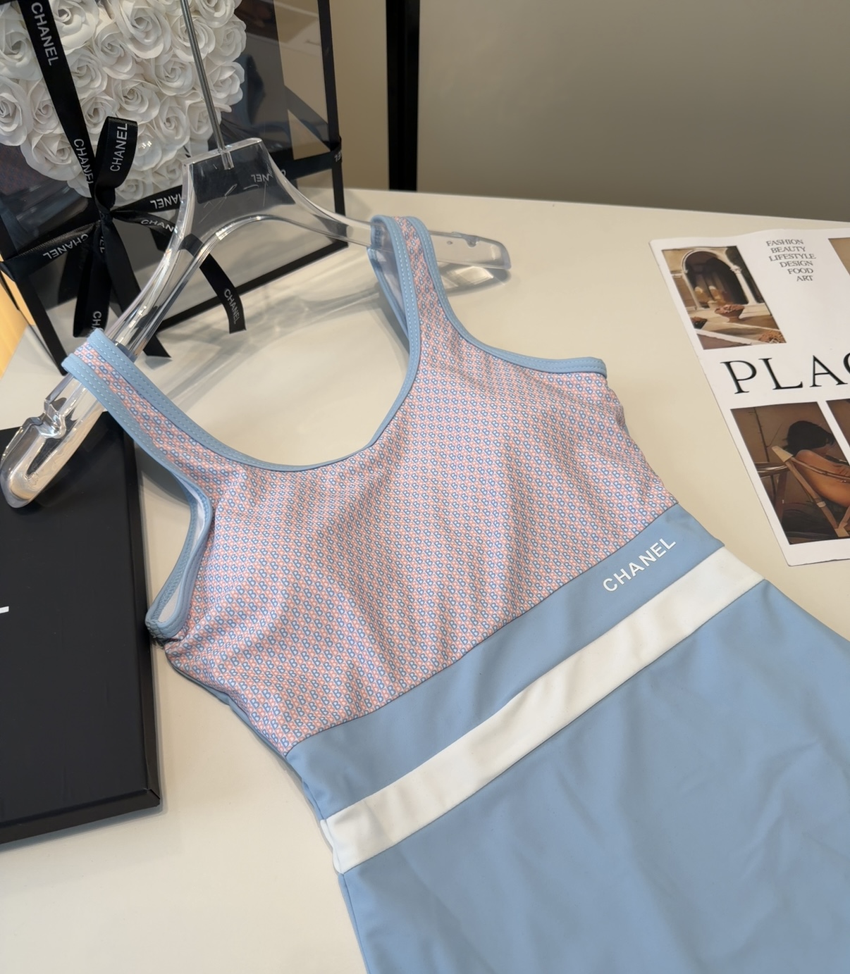 香奈儿泳衣，上身显瘦而且好看！穿着很洋气😍SML