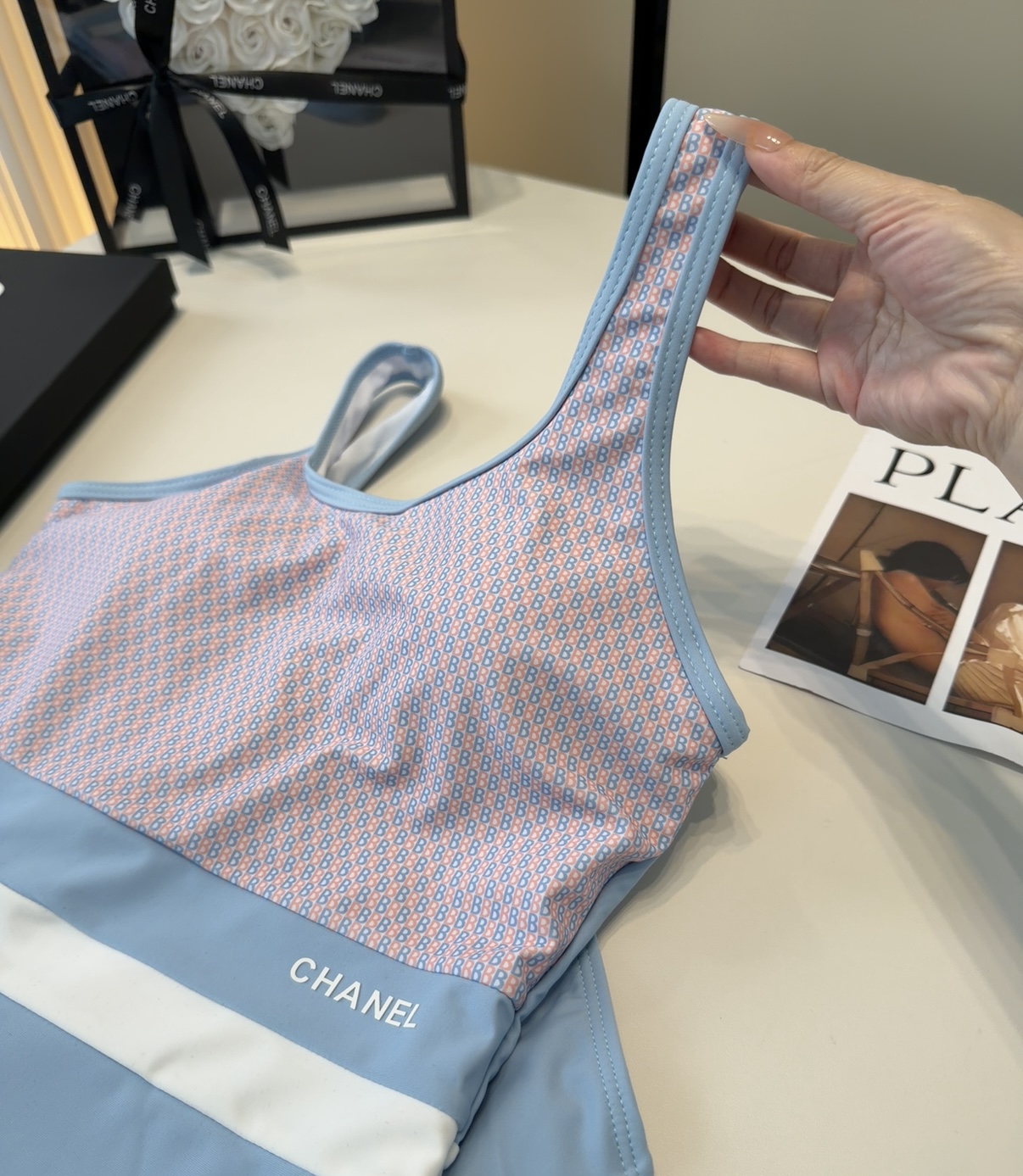 香奈儿泳衣，上身显瘦而且好看！穿着很洋气😍SML