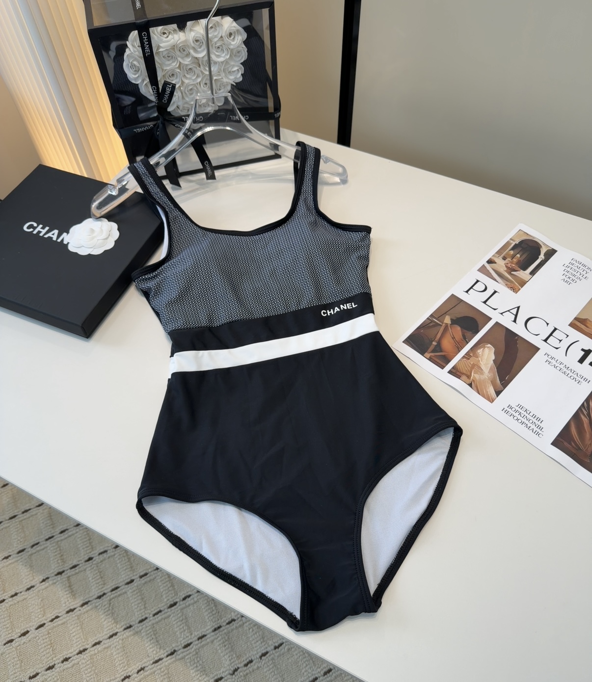 香奈儿泳衣，上身显瘦而且好看！穿着很洋气😍SML