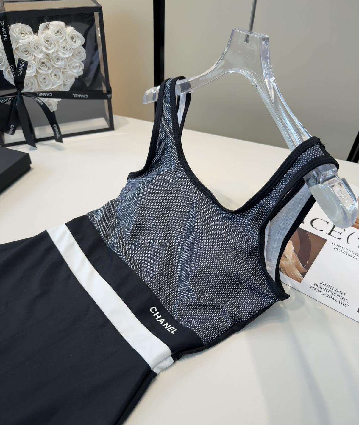 香奈儿泳衣，上身显瘦而且好看！穿着很洋气😍SML