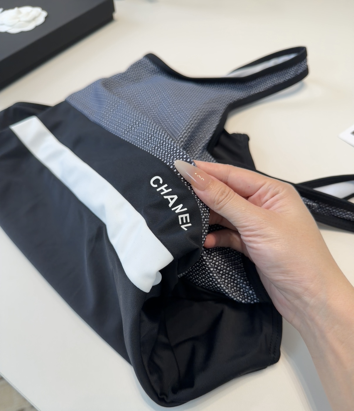 香奈儿泳衣，上身显瘦而且好看！穿着很洋气😍SML