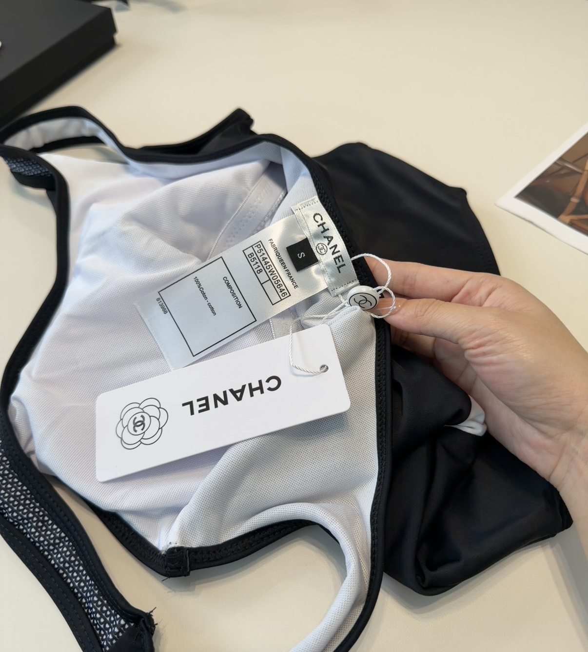 香奈儿泳衣，上身显瘦而且好看！穿着很洋气😍SML