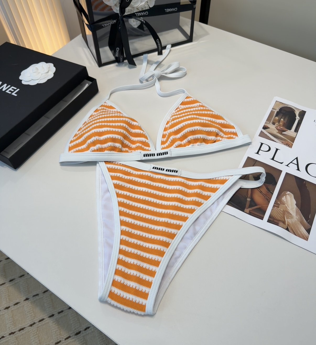 Miumiu泳衣，上身显瘦而且好看！穿着很洋气😍SML