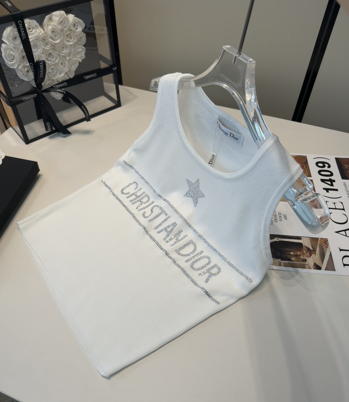 迪奥烫钻背心，搭外套单穿超🔥爆均码