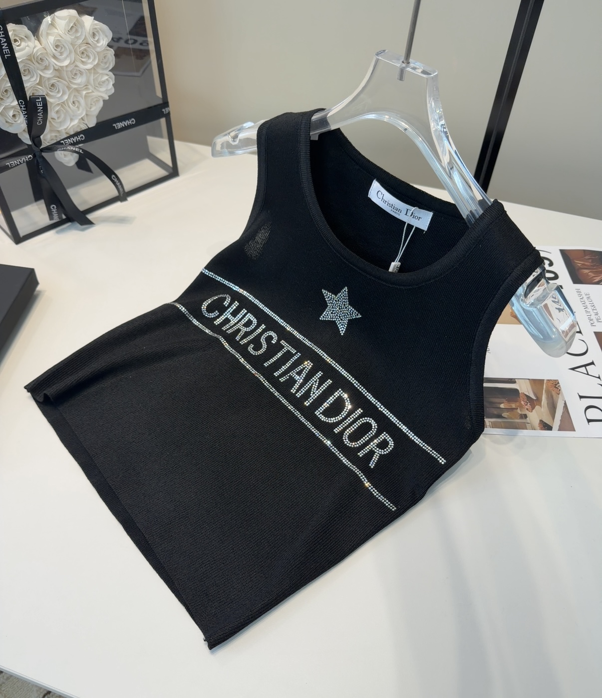 迪奥烫钻背心，搭外套单穿超🔥爆均码