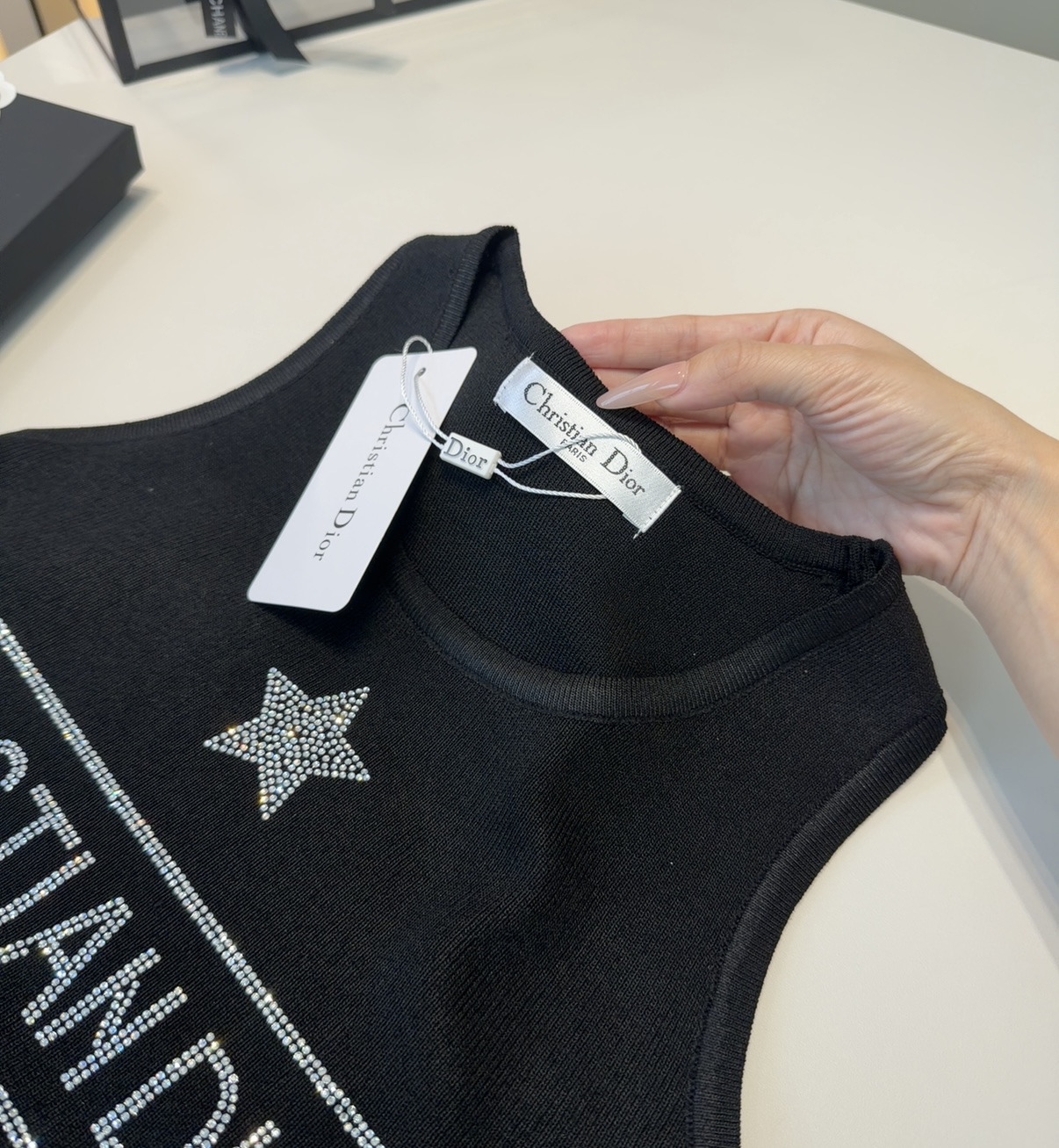 迪奥烫钻背心，搭外套单穿超🔥爆均码