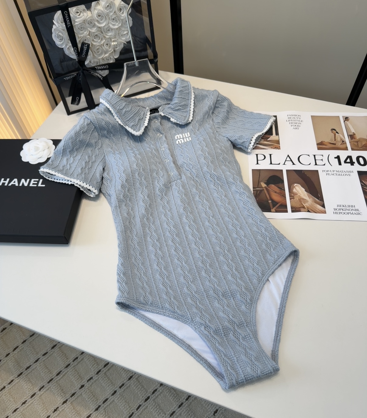 Miumiu泳衣，实物实在太美了！拍不出来它的美😍谁穿谁美！很值得入手✋ SML