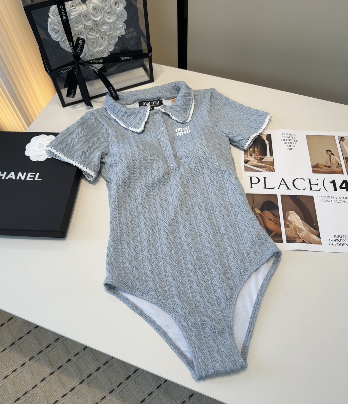 Miumiu泳衣，实物实在太美了！拍不出来它的美😍谁穿谁美！很值得入手✋ SML