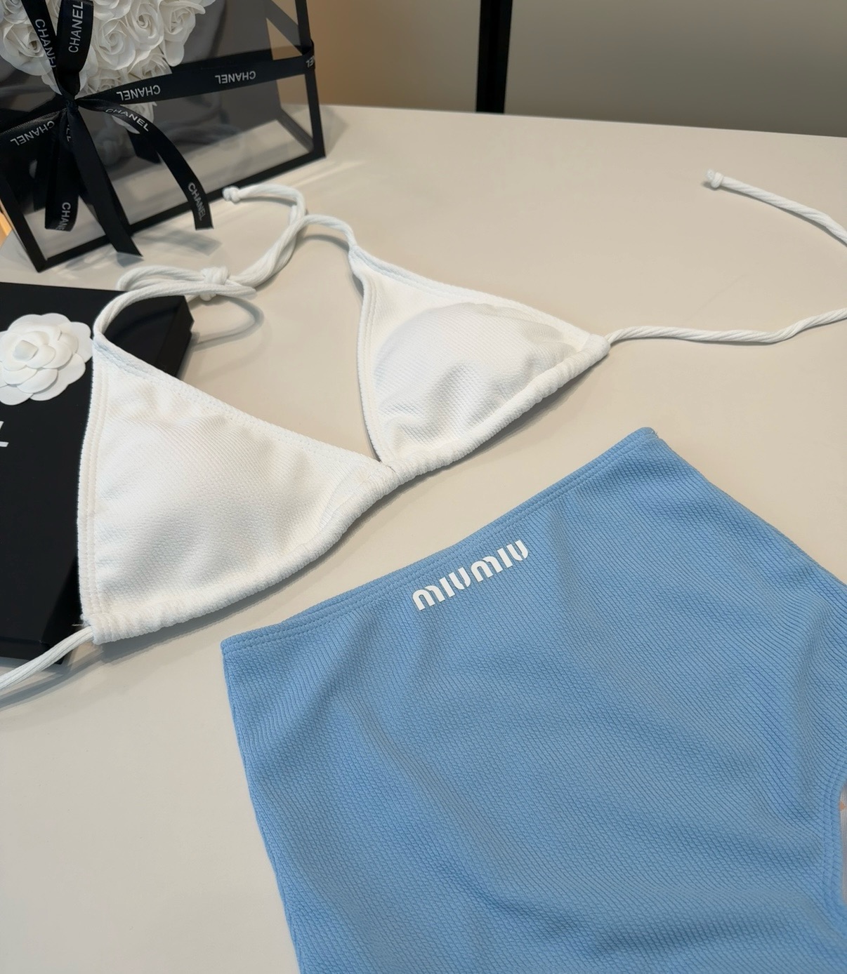 Miumiu泳衣，上身显瘦而且好看！穿着很洋气😍SML