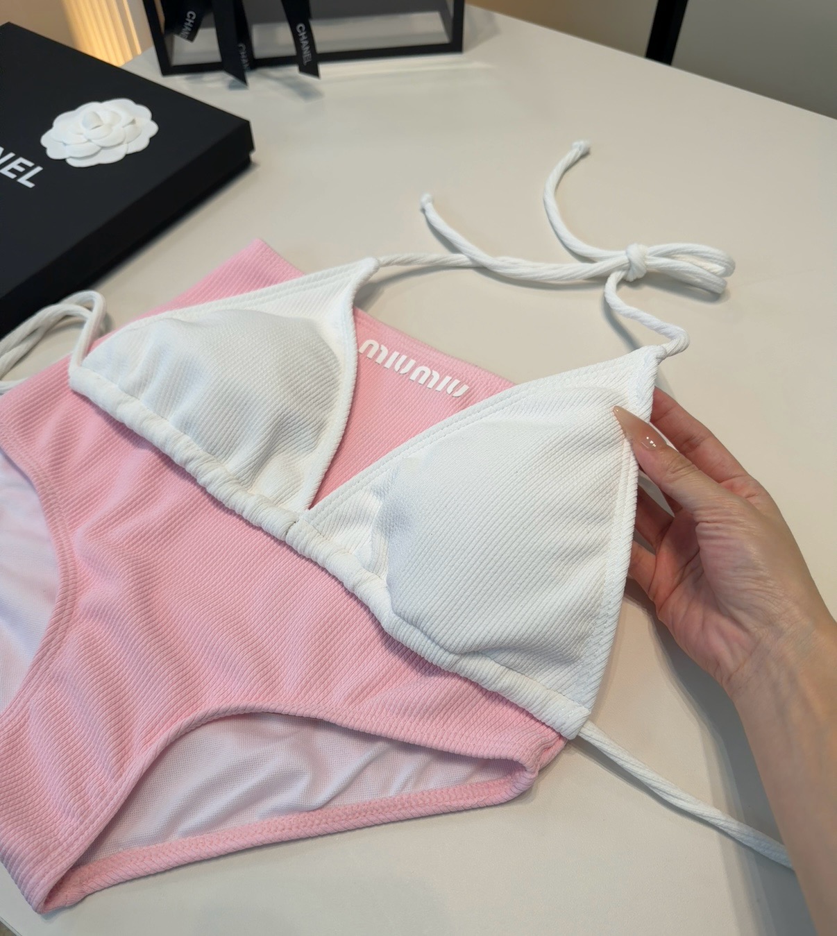 Miumiu泳衣，上身显瘦而且好看！穿着很洋气😍SML