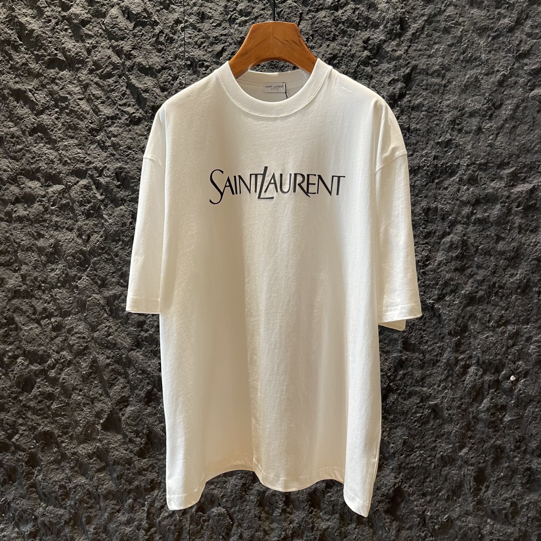 Yves Saint Laurent Kleidung T-Shirt Unisex Sommerkollektion Kurzarm