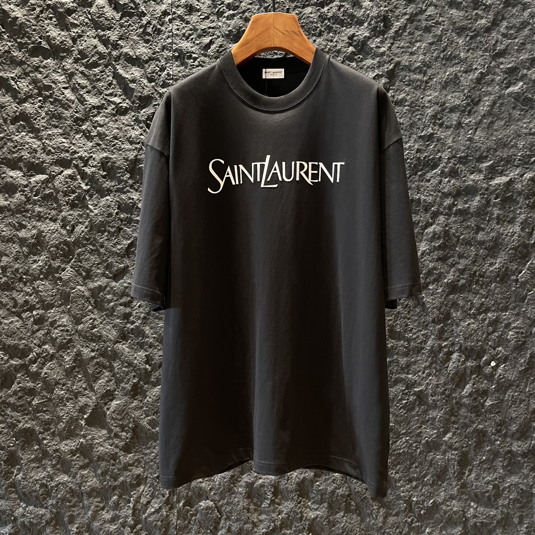 Yves Saint Laurent Kleidung T-Shirt Unisex Sommerkollektion Kurzarm