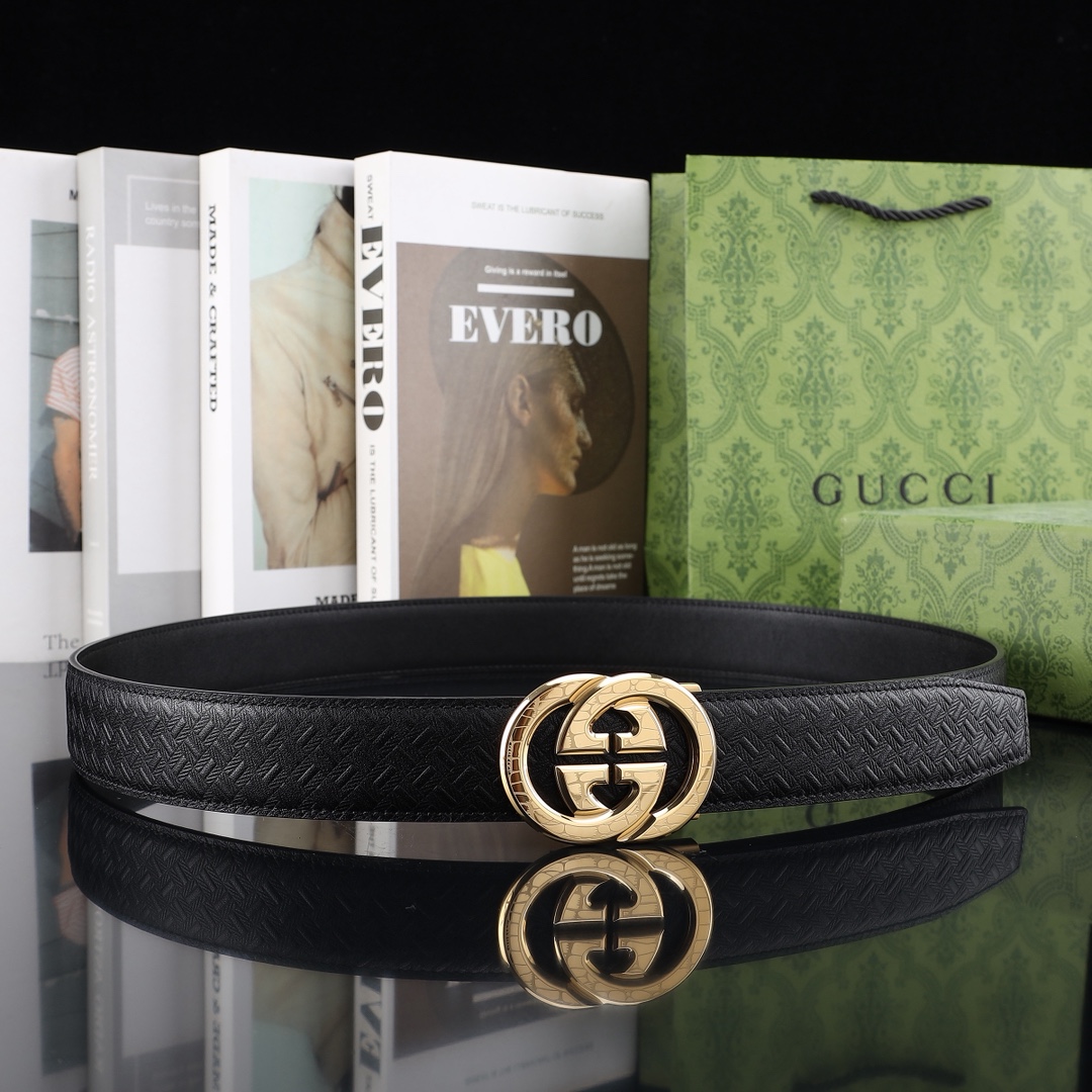 古奇自动㊙️原单高端品质🎗专柜官网同步🌟支持NFC感应💎宽度3.5自动精美扣头💯意大利进口头层原版花纹✨