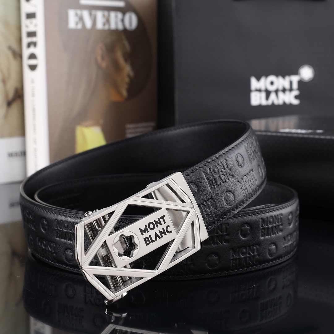 万宝龙自动㊙️原单高端品质🎗专柜官网同步🌟支持NFC感应💎宽度3.5自动精美扣头💯意大利进口头层原版花纹