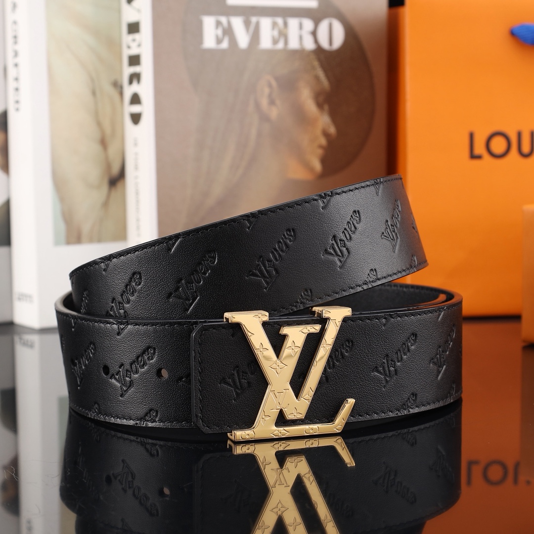 路易威登冲孔㊙️原单高端品质🎗专柜官网同步🌟宽度3.9冲孔精美扣头💯意大利进口头层原版花纹✨纹理消晰真实