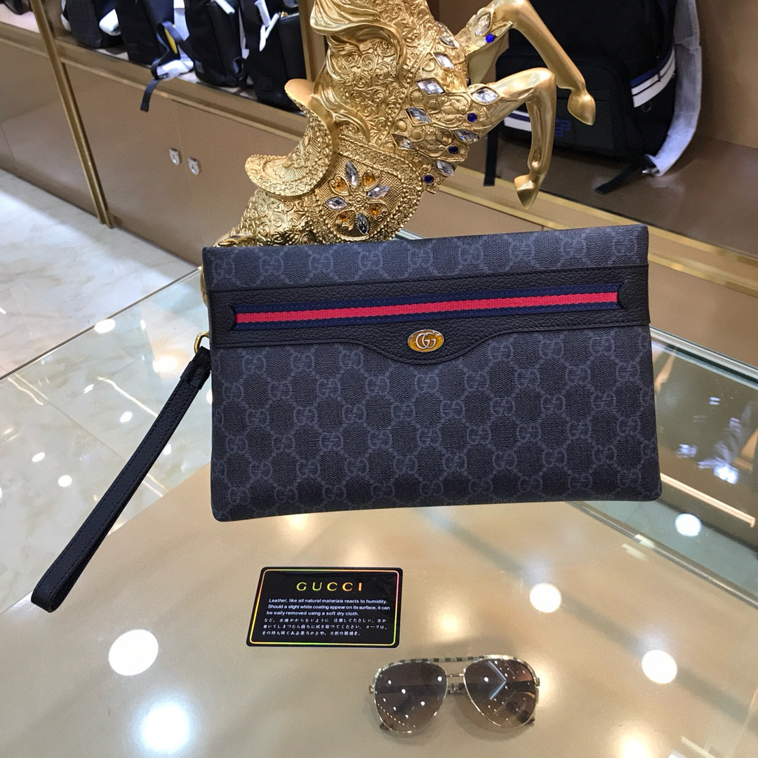 🌾古奇➰GUCCI✨💋新款男士手包 原版品质，做工完美，又一款超爆款来袭！摆脱以往经典设计 足以吸引人的眼球👍👍🎩型号：