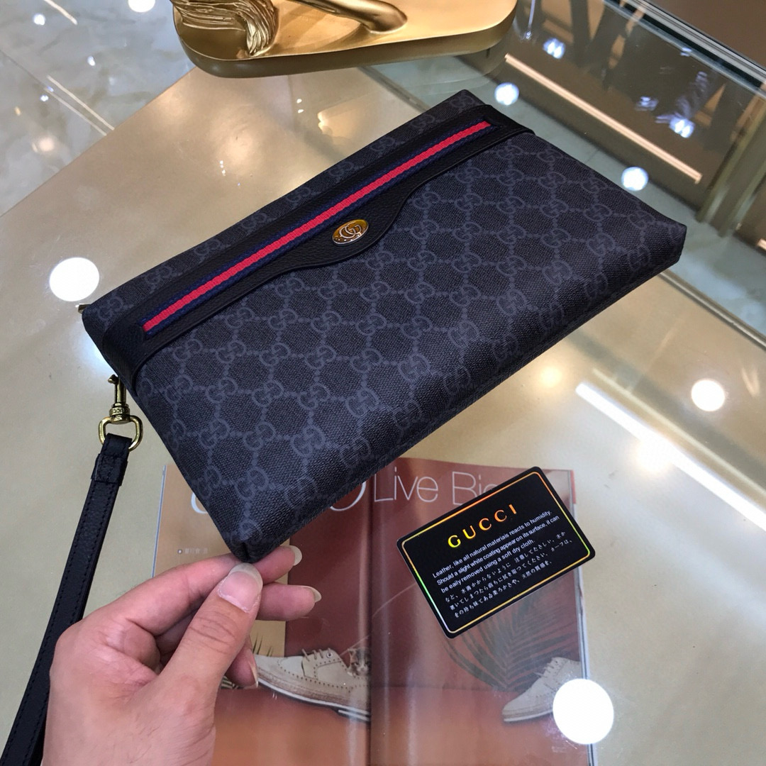 🌾古奇➰GUCCI✨💋新款男士手包 原版品质，做工完美，又一款超爆款来袭！摆脱以往经典设计 足以吸引人的眼球👍👍🎩型号：