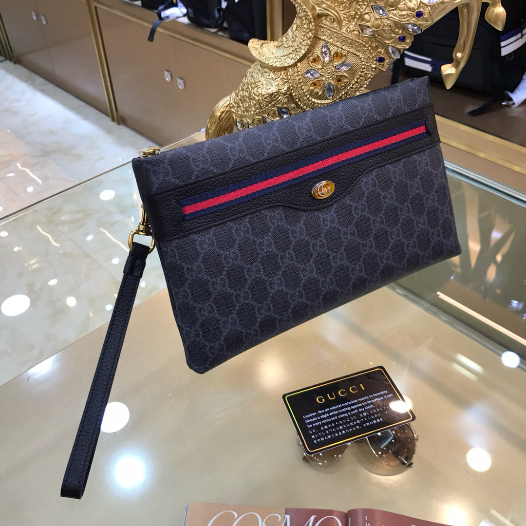 🌾古奇➰GUCCI✨💋新款男士手包 原版品质，做工完美，又一款超爆款来袭！摆脱以往经典设计 足以吸引人的眼球👍👍🎩型号：