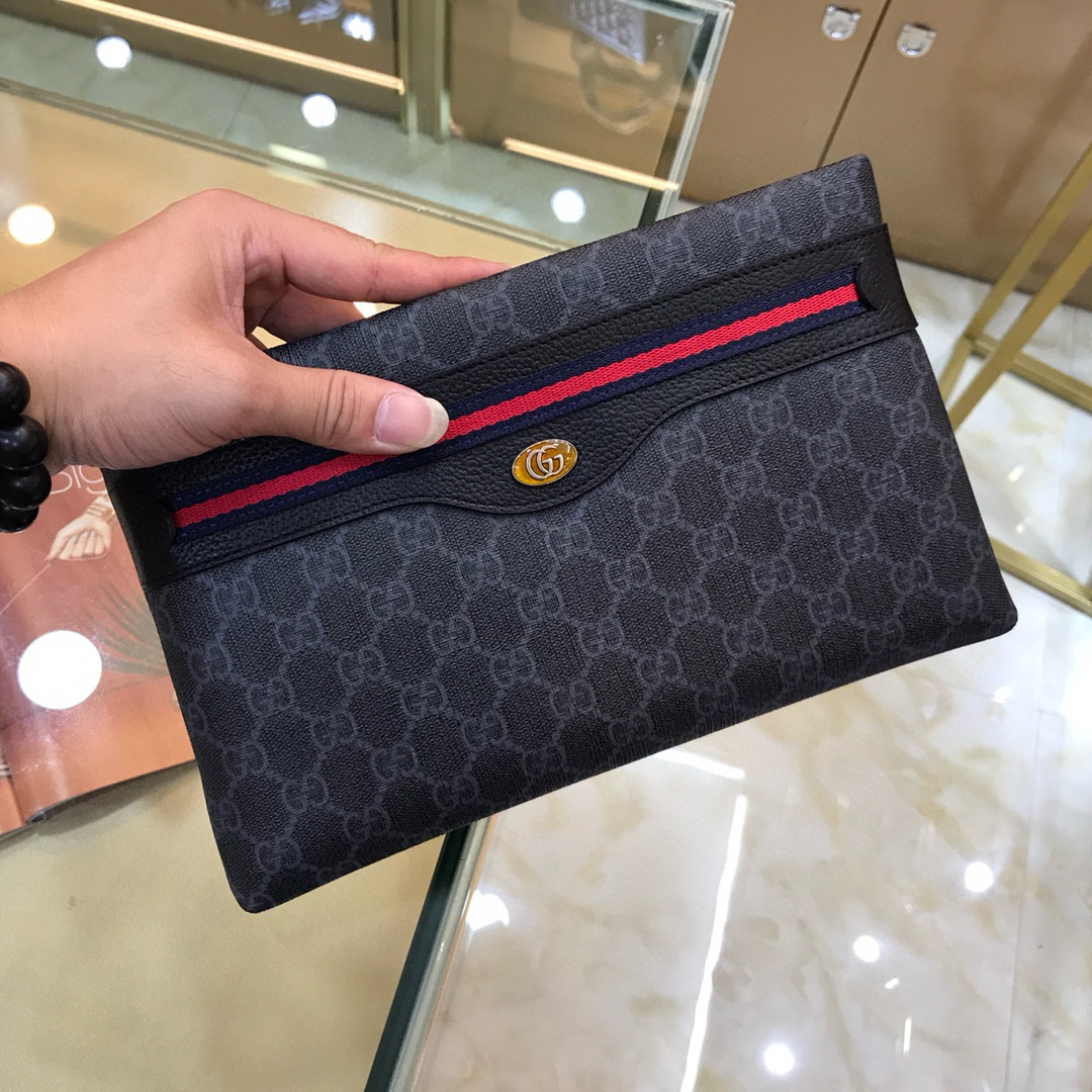 🌾古奇➰GUCCI✨💋新款男士手包 原版品质，做工完美，又一款超爆款来袭！摆脱以往经典设计 足以吸引人的眼球👍👍🎩型号：