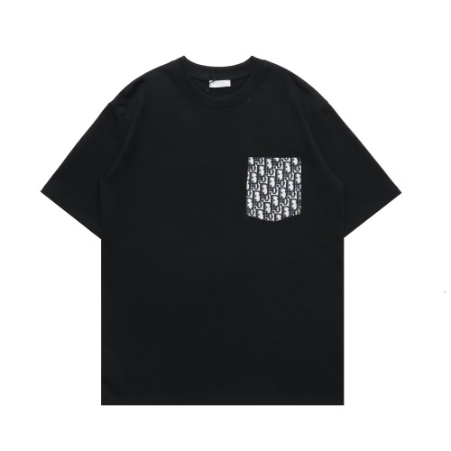 Dior Vintage Logo T-Shirt, Unisex Cotton Tee, Black/White, S-XL 1 Dior Classic Logo T-Shirt – Premium Cotton, Unisex Fit, Black & White