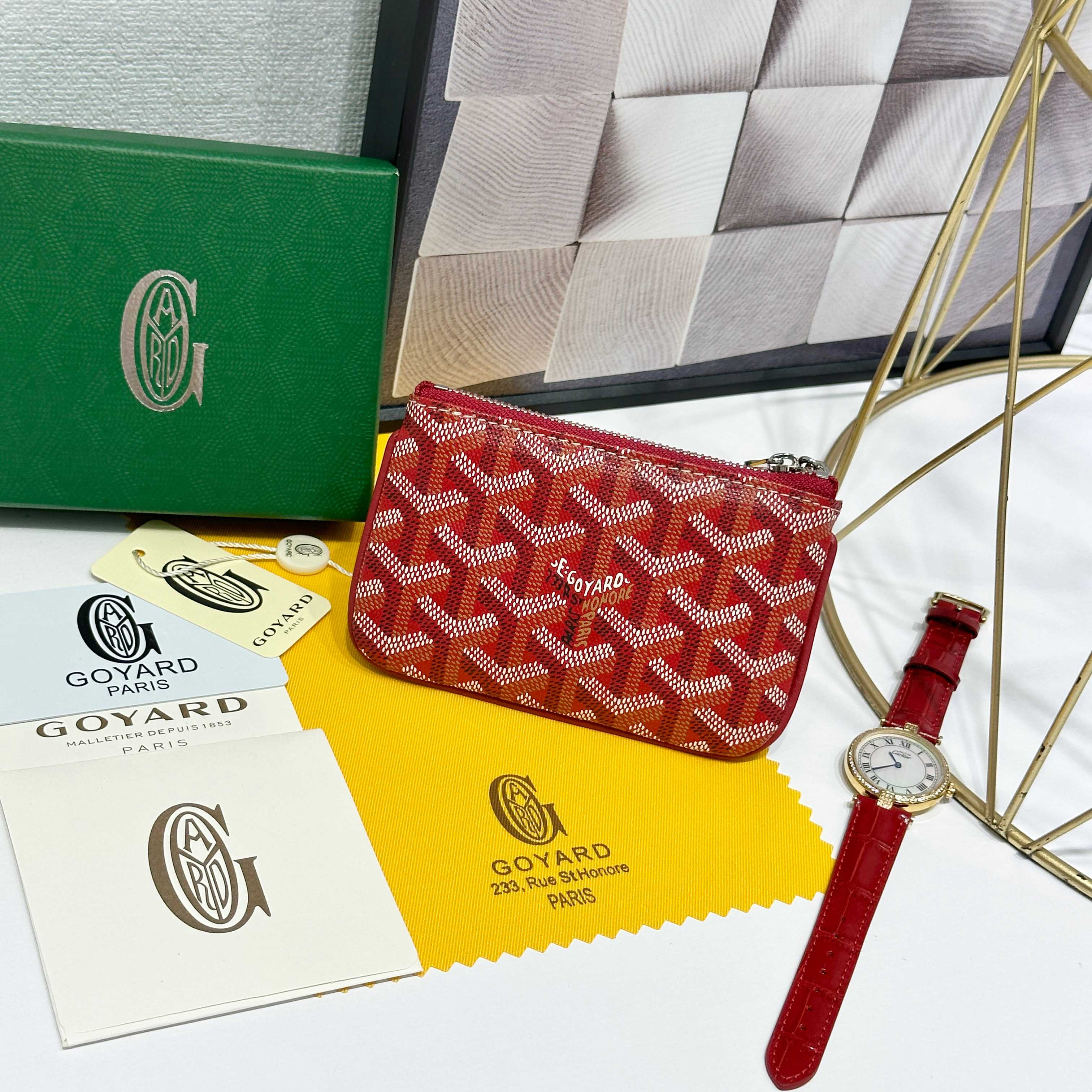 Compact Red Goya Sénat Nano Key Pack with Secure D Rings and Zippers. - 图片 2