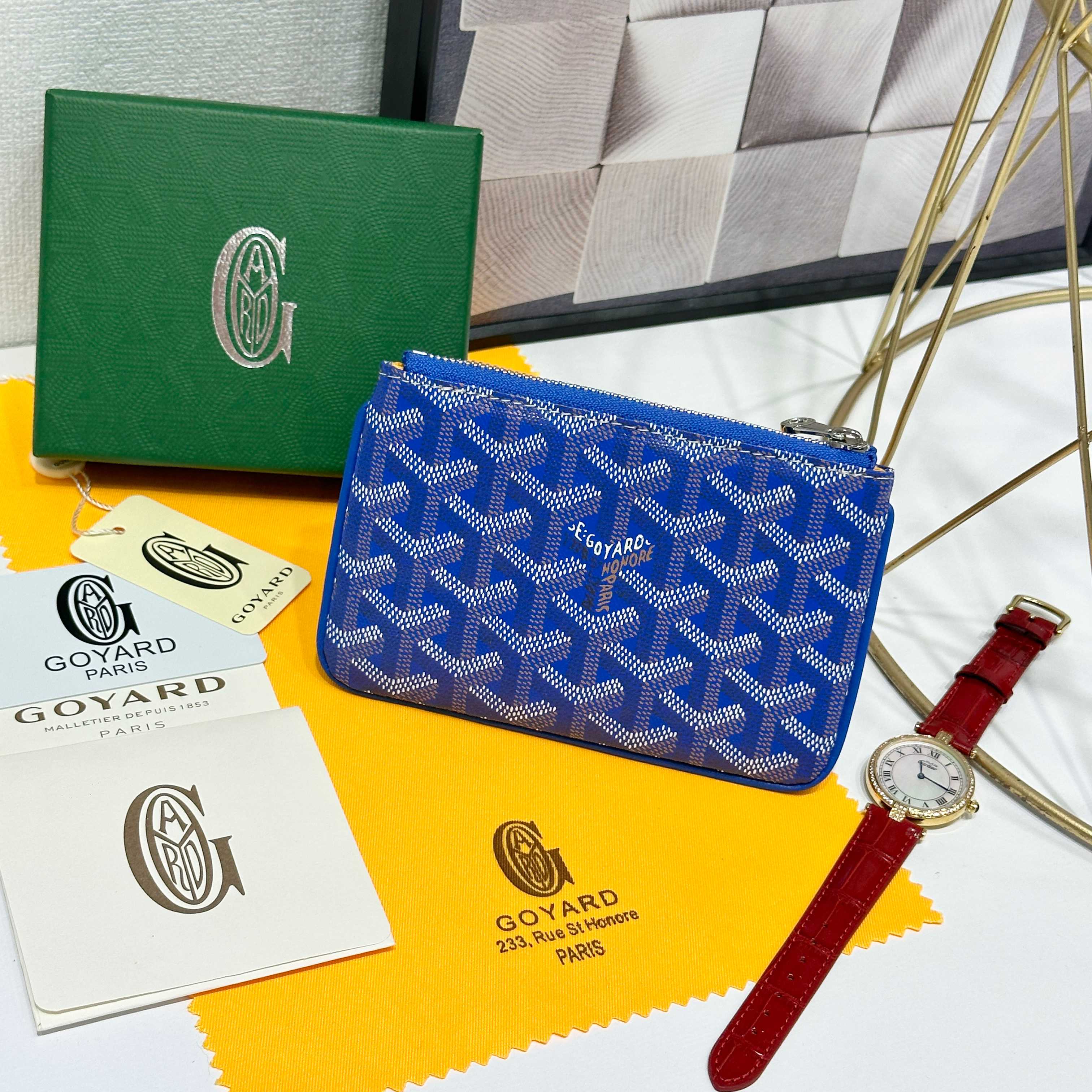 Goya Sénat Mini Handbags: Versatile Zero Wallets and Card Clips in Blue. - 图片 2