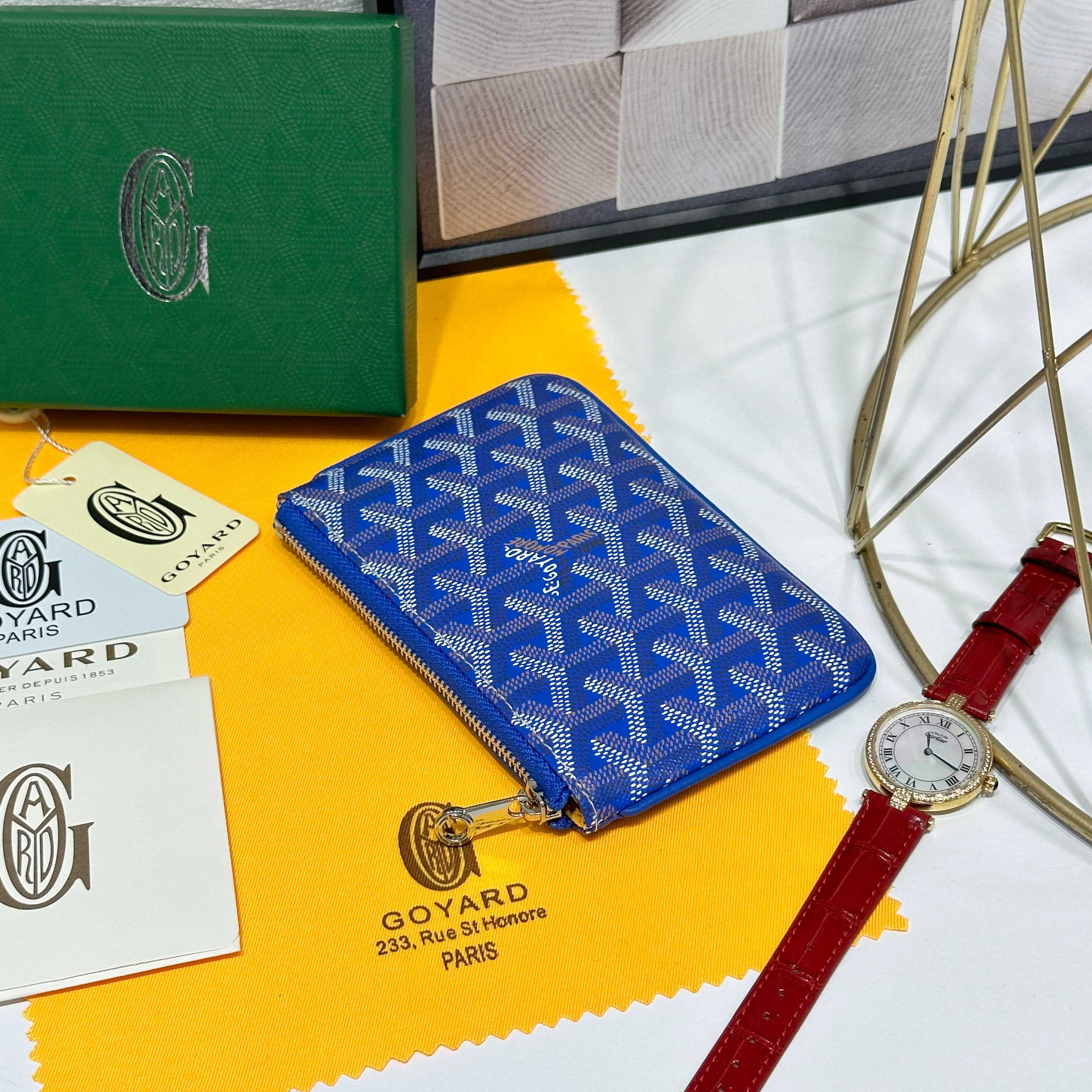 Goya Sénat Mini Handbags: Versatile Zero Wallets and Card Clips in Blue. - 图片 5