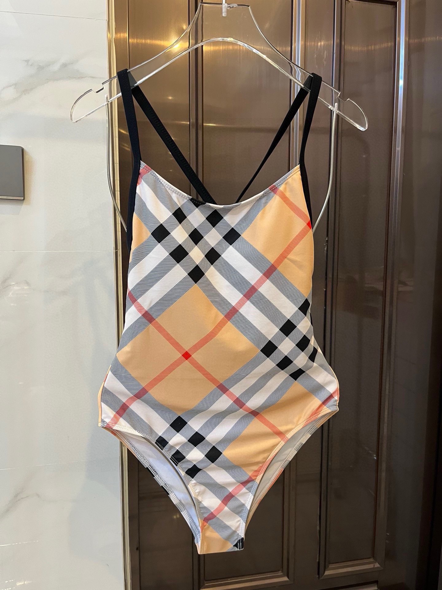 Burberry Bañadores y ropa de playa Marco de madera a cuadros Secado rápido