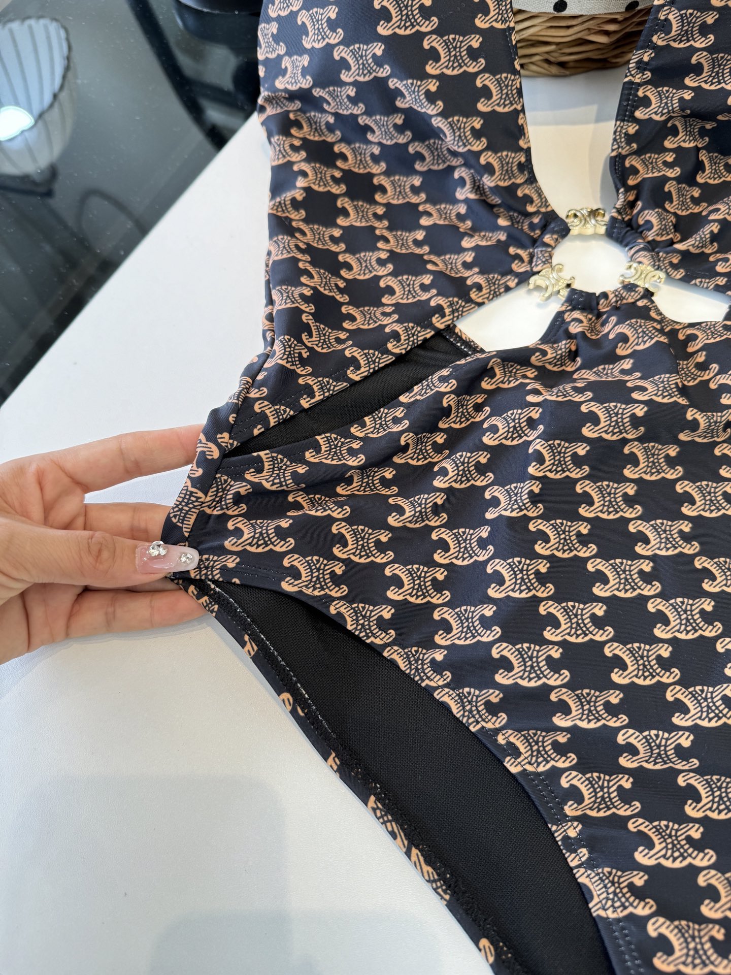 Celine赛琳新款连体比基尼泳衣S M L XL