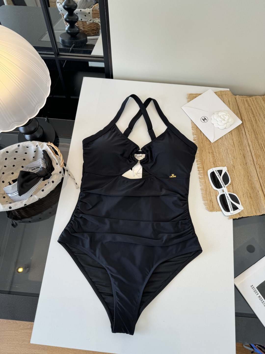 🌾Celine赛琳新款连体比基尼👙泳衣，S M L XL