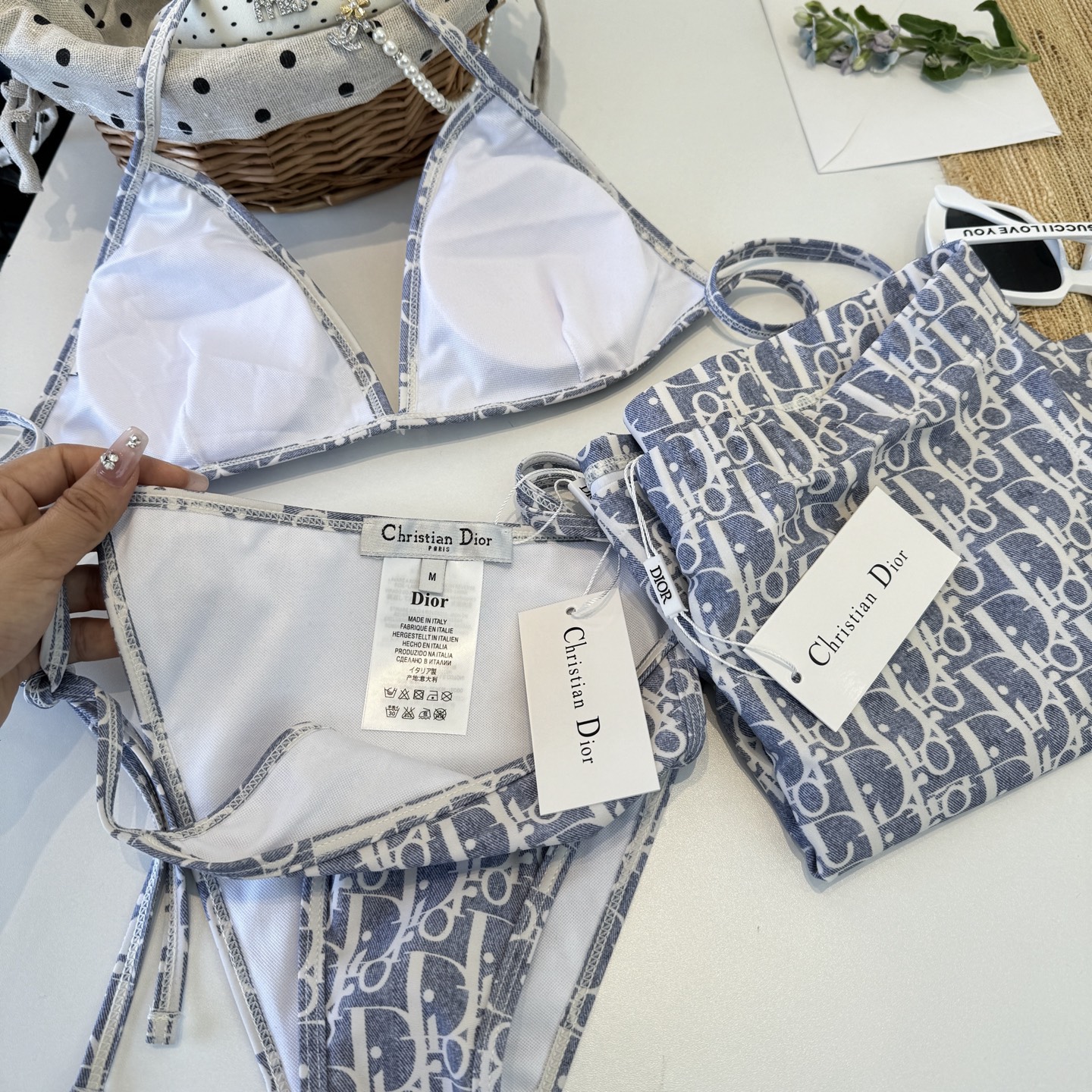 🌾Dior迪奥官方新款分体三件套 泳衣比基尼，S M L XL