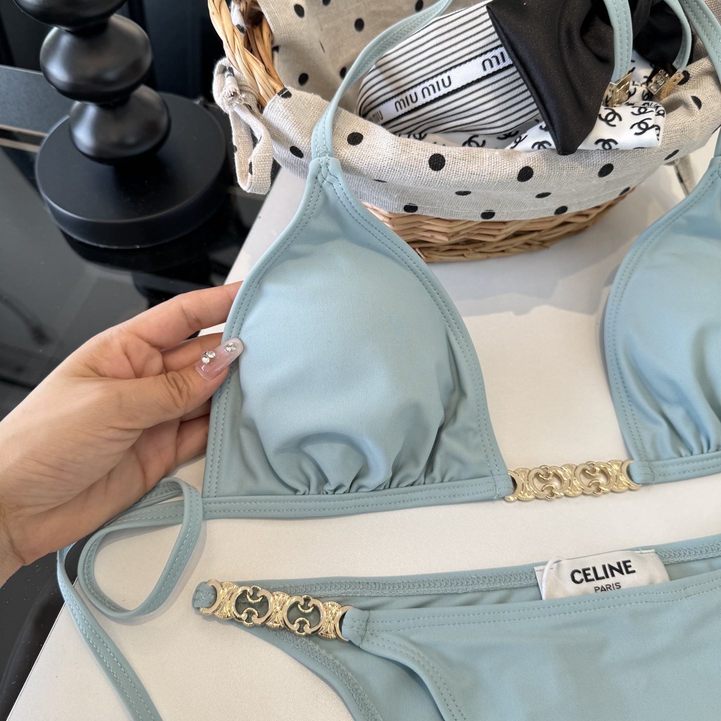 🌾Celine赛琳分体比基尼👙泳衣，S M L XL