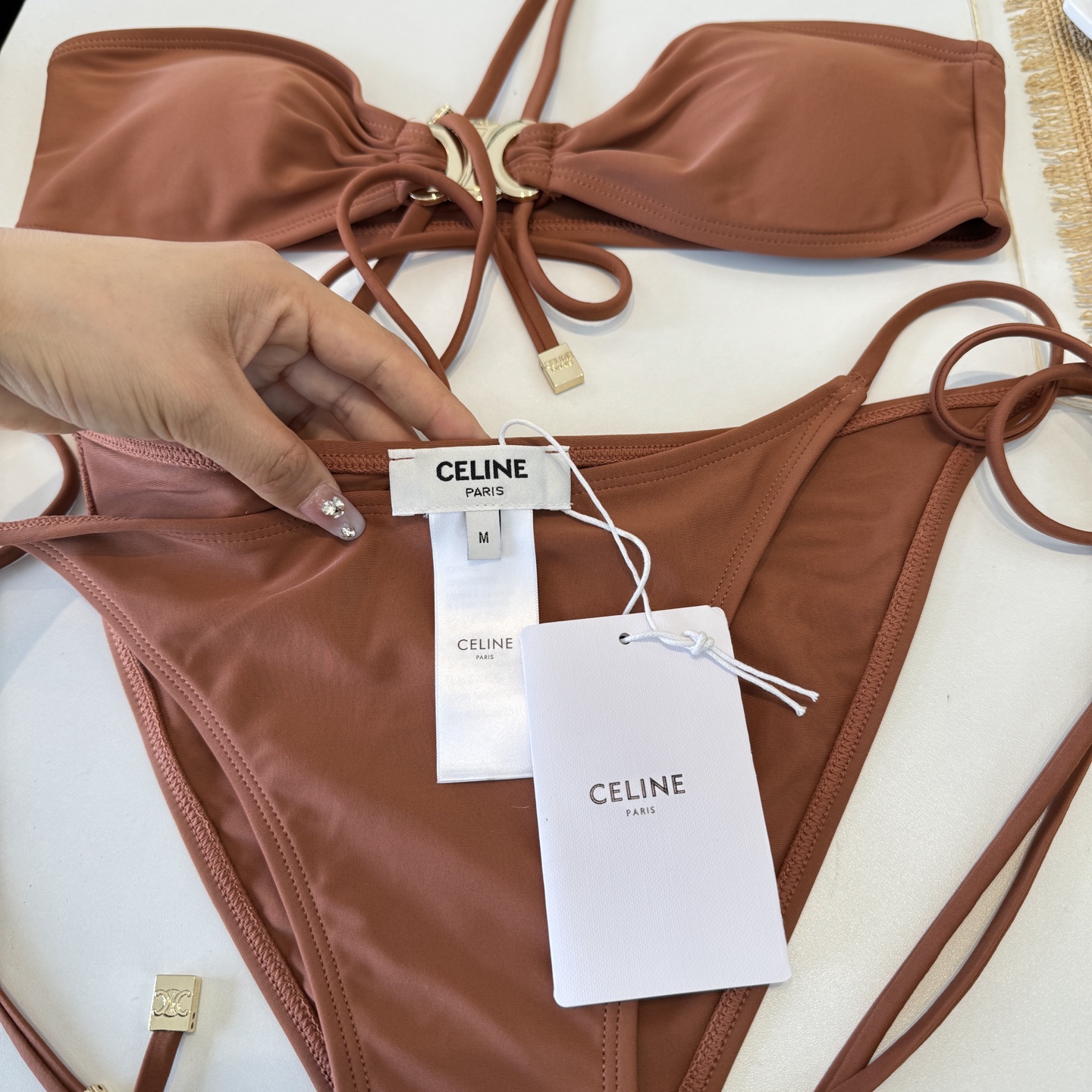 🌾Celine赛琳分体比基尼👙泳衣，S M L XL