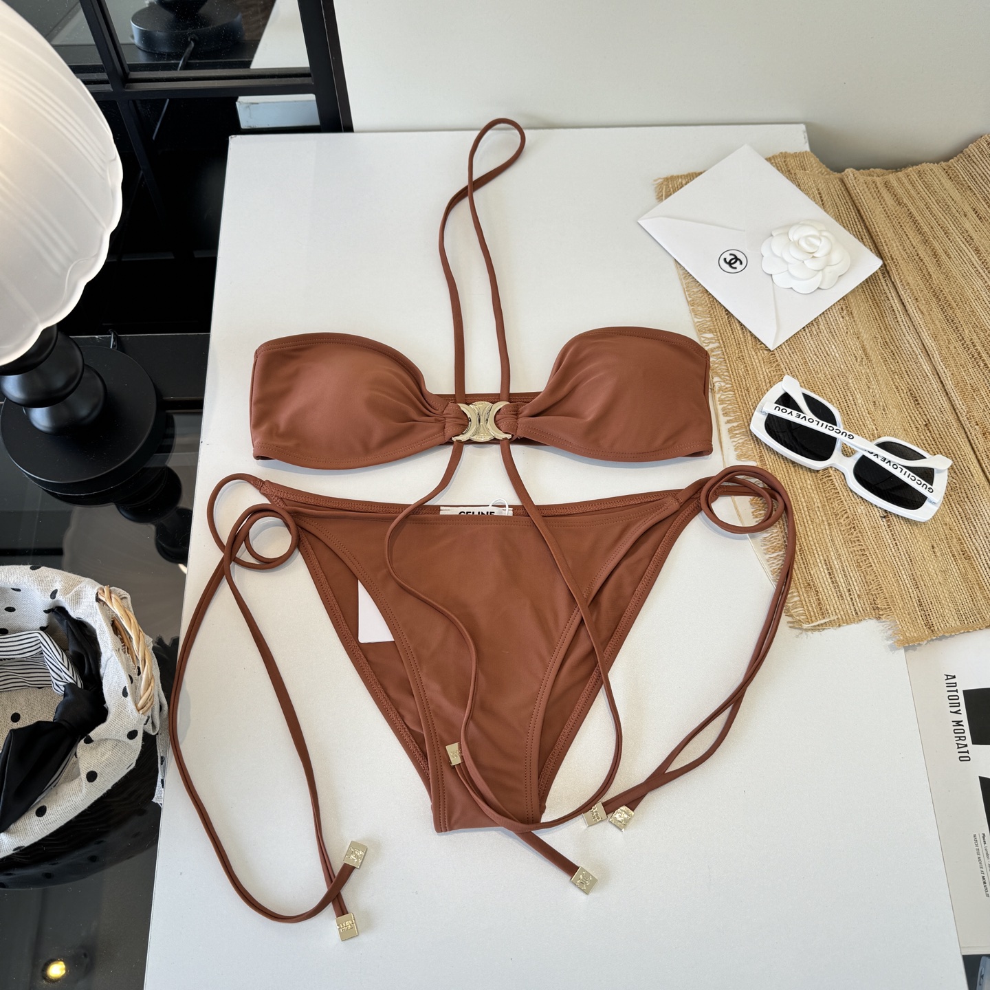 🌾Celine赛琳分体比基尼👙泳衣，S M L XL