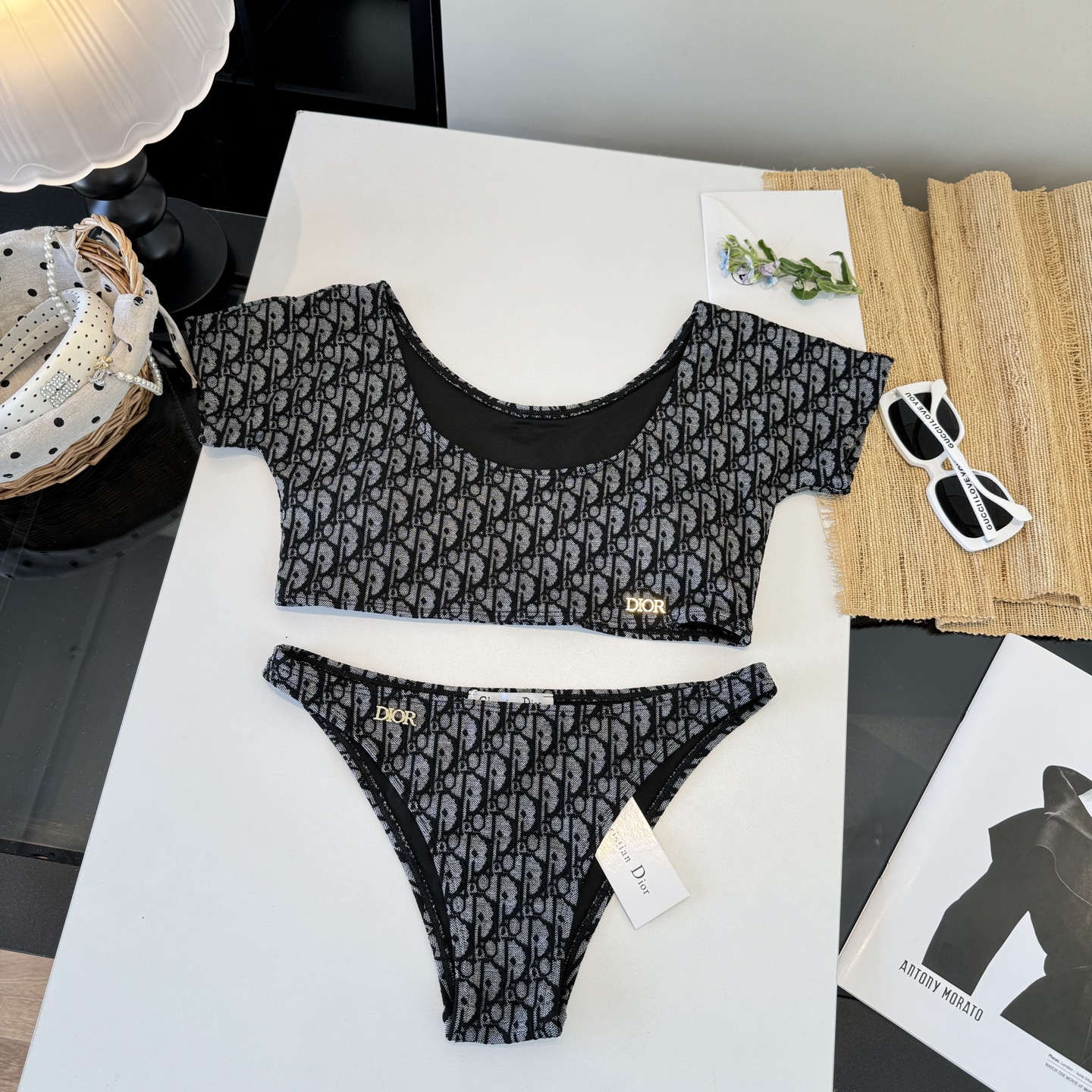🌾Dior迪奥官方新款分体泳衣比基尼，S M L XL