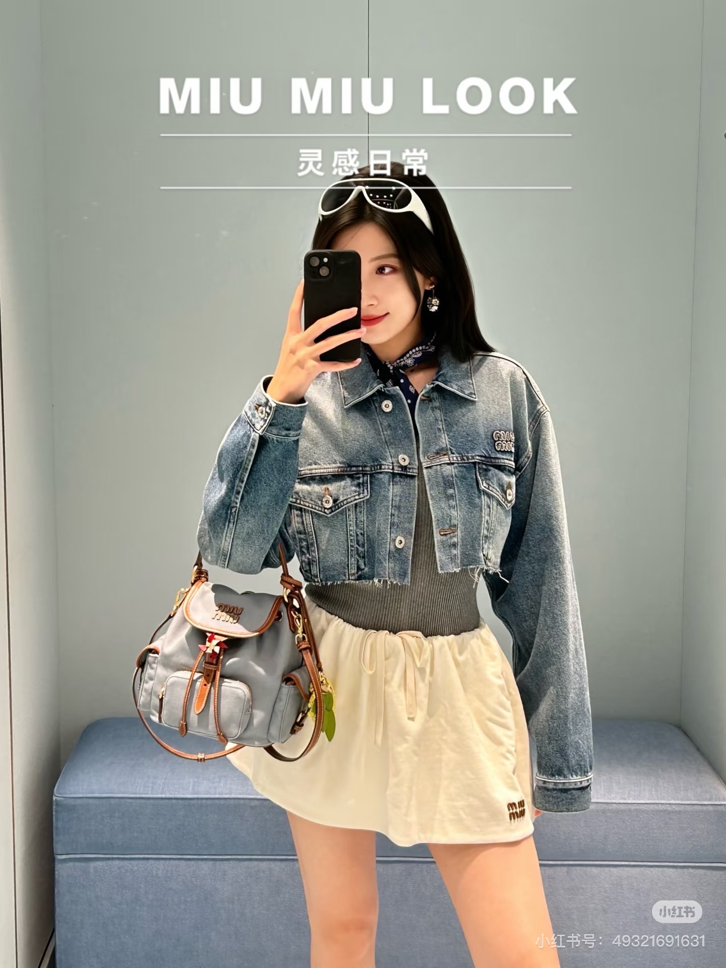 NO:943669,MiuMiaojia!  Counter style!  Customized molded short denim jacket with metal buttons on the chest, letter logo pattern and lapels!  All three standards are complete!  Size S/M/L, shipped from stock!  (M size bust 98, length 39),,miumiu,jackets & coats,19860909Miu缪家！专柜款！开模定制金属纽扣胸前字母logo图案翻领短款牛仔外套！三标齐全！码数S/M/L,现货发！(M码胸围98衣长39),,miumiu,jackets & coats,,Women's clothing