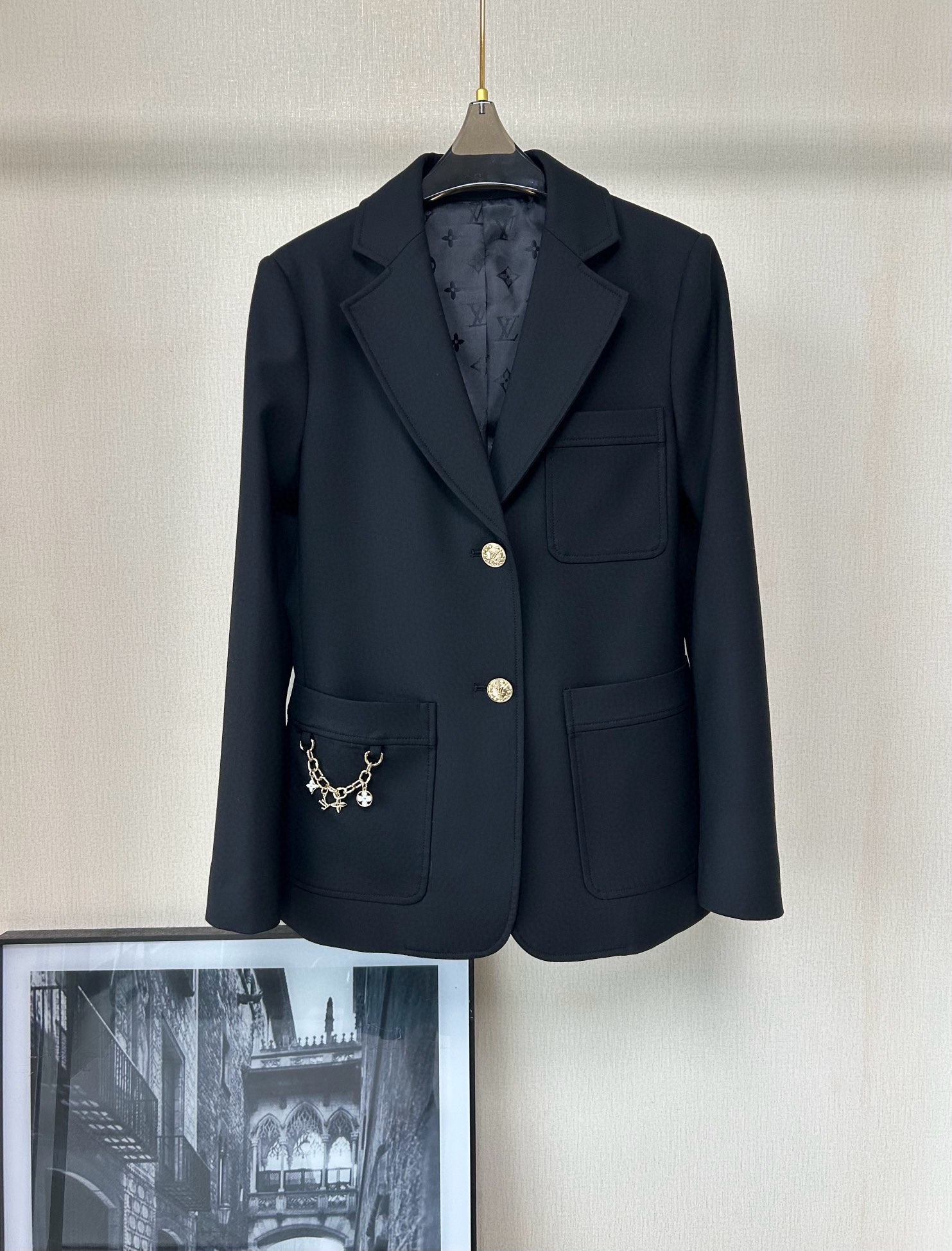 LV Women LV26 Early Spring New Chain Decorated Wool Suit — photo 7