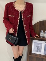 Chanel Clothing Coats & Jackets Burgundy Red 1 Chanel Clothing Coats & Jackets Burgundy Red