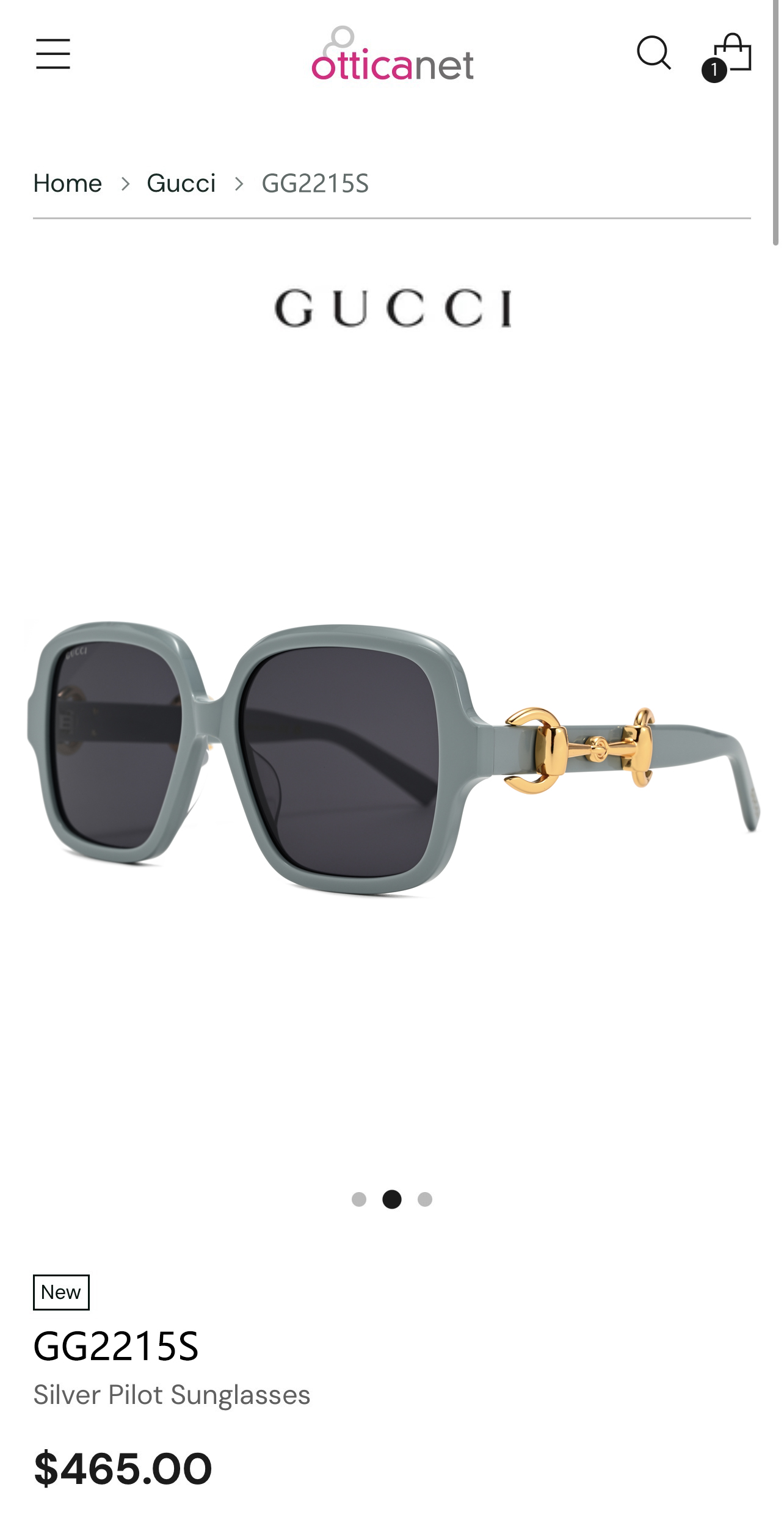 GUCCIoversizedMOD：GG2215SSize：57口16-140
