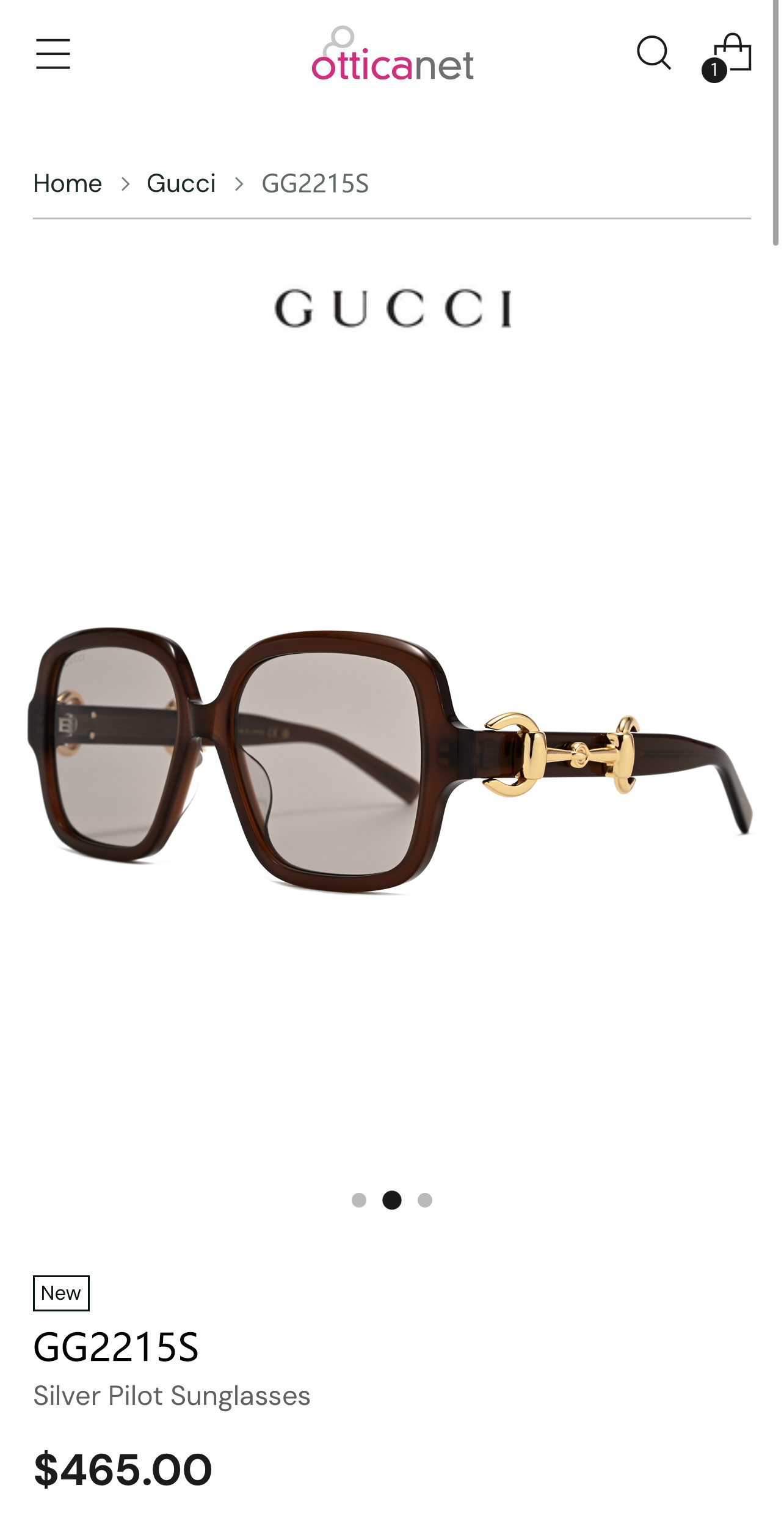 GUCCIoversizedMOD：GG2215SSize：57口16-140