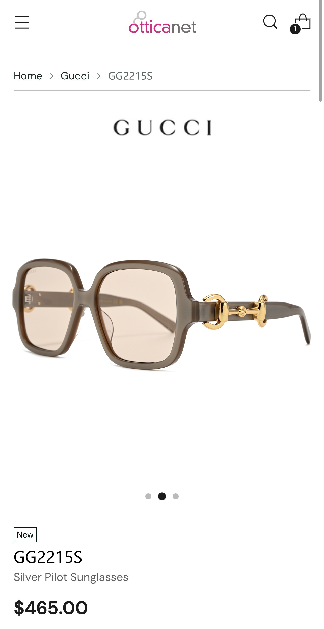 GUCCIoversizedMOD：GG2215SSize：57口16-140