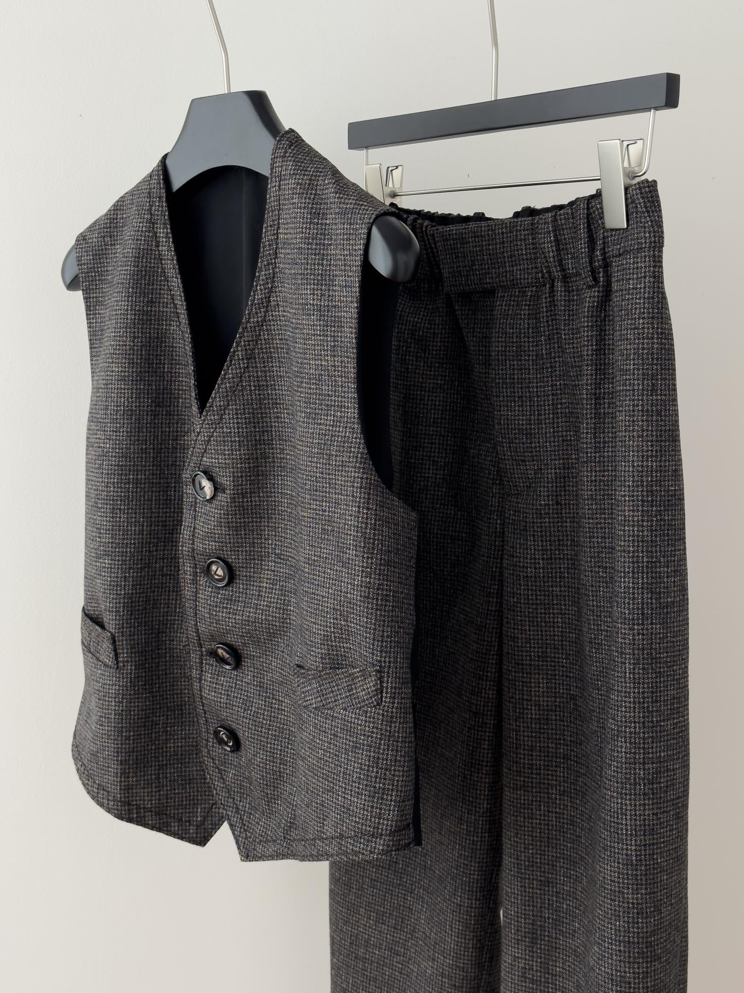 Fashionable Old Money Remodeled Classic Vest and Long Pants - 图片 3