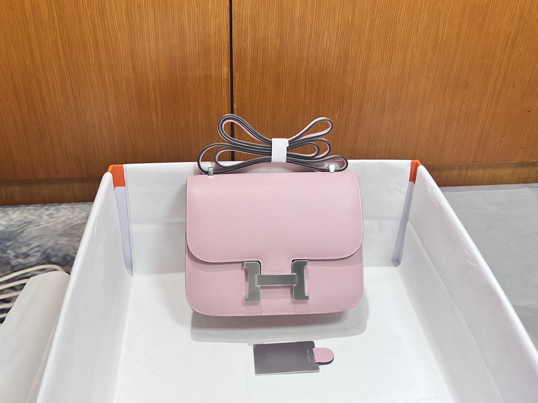 Hermès [New style] Hermes/Hermes hand-sewn crafts Constance Kangkang 19 new model with mirror epsom cowhide lambskin lining classic cute