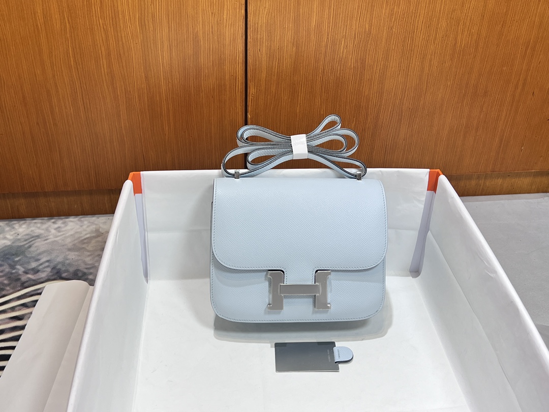 Hermès [New style] Hermes/Hermes hand-sewn crafts Constance Kangkang 19 new model with mirror epsom cowhide lambskin lining classic cute